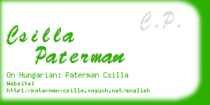 csilla paterman business card